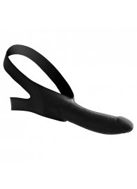Черный кляп-страпон Masters Mini Face Fuck Strap-On - 14 см. - XR Brands - купить с доставкой в Костроме