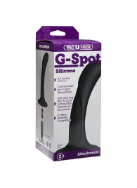 Черная изогнутая насадка Vac-U-Lock G-Spot - 16,5 см. - Doc Johnson - купить с доставкой в Костроме