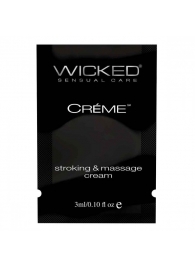 Крем для массажа и мастурбации Wicked Stroking and Massage Creme - 3 мл. - Wicked - купить с доставкой в Костроме