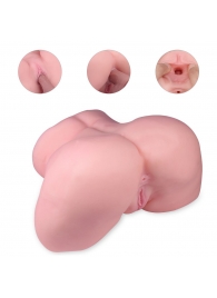 Реалистичный мастурбатор-полуторс с 2 рабочими отверстиями - S-HANDE - в Костроме купить с доставкой