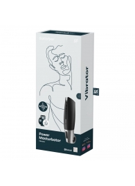 Черный мастурбатор с вибрацией Power Masturbator - Satisfyer - в Костроме купить с доставкой
