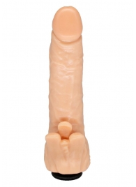 Телесная гелевая насадка-фаллос с клиторальными лепестками - 18,5 см. - LOVETOY (А-Полимер) - купить с доставкой в Костроме