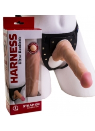 Страпон Harness из двух предметов: регулируемые трусики и насадка-фаллос - 17,5 см. - LOVETOY (А-Полимер) - купить с доставкой в Костроме
