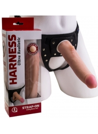 Реалистичный страпон Harness из трусиков и насадки-фаллоса - 18,5 см. - LOVETOY (А-Полимер) - купить с доставкой в Костроме