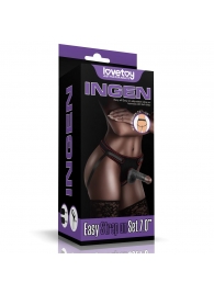 Женский темнокожий страпон Easy Strapon Set 7 Inch - 18 см. - Lovetoy - купить с доставкой в Костроме