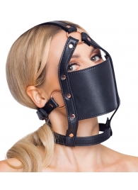 Черный намордник с кляпом-шаром Head Harness With A Gag - Orion - купить с доставкой в Костроме