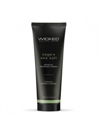 Массажный легкий крем WICKED Sage plus Sea Salt - 120 мл. - Wicked - купить с доставкой в Костроме