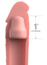 Телесная насадка-удлинитель 1 Inch Silicone X-tension - 17,8 см. - Pipedream - в Костроме купить с доставкой