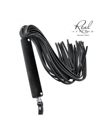 Черная кожаная плеть-флоггер - 84 см. - Notabu - купить с доставкой в Костроме