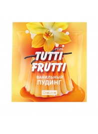 Пробник гель-смазки Tutti-frutti со вкусом ванильного пудинга - 4 гр. - Биоритм - купить с доставкой в Костроме