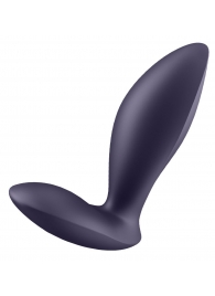 Фиолетовый анальный вибростимулятор Power Plug - Satisfyer - в Костроме купить с доставкой