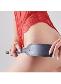 Черная кожаная шлепалка SitaBlack - 30 см. - Sitabella - купить с доставкой в Костроме
