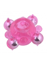 Эрекционное кольцо c бусинками - Toyfa Basic - в Костроме купить с доставкой