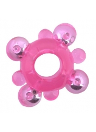 Эрекционное кольцо c бусинками - Toyfa Basic - в Костроме купить с доставкой