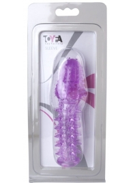 Фиолетовая насадка, удлиняющая половой член - 13,5 см. - Toyfa Basic - в Костроме купить с доставкой