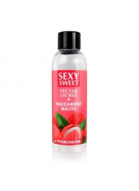 Массажное масло Sexy Sweet Nectar Lychee с феромонами и ароматом личи - 75 мл. - Биоритм - купить с доставкой в Костроме