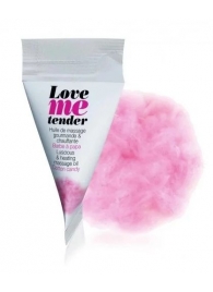 Съедобное согревающее массажное масло Love Me Tender Cotton Candy с ароматом сладкой ваты - 10 мл. - Love to Love - купить с доставкой в Костроме