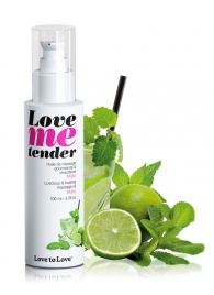 Съедобное согревающее массажное масло Love Me Tender Mojito с ароматом мохито - 100 мл. - Love to Love - купить с доставкой в Костроме