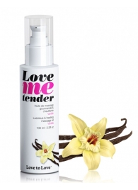 Съедобное согревающее массажное масло Love Me Tender Vanilla с ароматом ванили - 100 мл. - Love to Love - купить с доставкой в Костроме