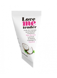 Съедобное согревающее массажное масло Love Me Tender Cocos с ароматом кокоса - 10 мл. - Love to Love - купить с доставкой в Костроме