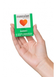 Презервативы анатомической формы Masculan Anatomic - 3 шт. - Masculan - купить с доставкой в Костроме