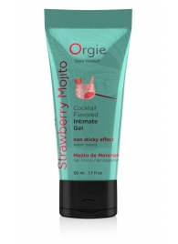 Съедобный интимный гель Orgie Lube Tube Cocktail Strawberry Mojito - 50 мл. - ORGIE - купить с доставкой в Костроме