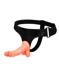 Реалистичный страпон на ремешках - 15,5 см. - Baile - купить с доставкой в Костроме