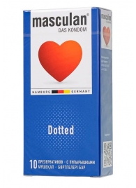 Презервативы с пупырышками Masculan Dotted - 10 шт. - Masculan - купить с доставкой в Костроме