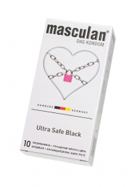 Ультрапрочные презервативы Masculan Ultra Safe Black - 10 шт. - Masculan - купить с доставкой в Костроме