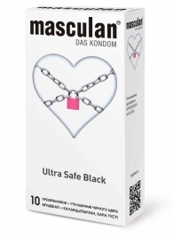 Ультрапрочные презервативы Masculan Ultra Safe Black - 10 шт. - Masculan - купить с доставкой в Костроме