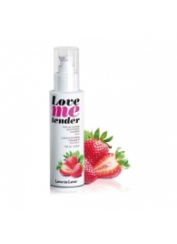 Съедобное согревающее массажное масло Love Me Tender Strawberry с ароматом клубники - 100 мл. - Love to Love - купить с доставкой в Костроме