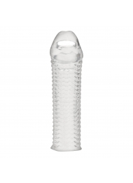 Текстурированная насадка на пенис Clear Textured Penis Enhancing Sleeve Extension - 16,5 см. - BlueLine - в Костроме купить с доставкой