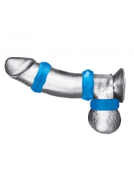 Комплект из трех голубых колец для эрекции 3-Pack Nuts   Bolts Stretch Cock Ring Set - BlueLine - в Костроме купить с доставкой