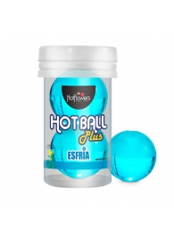 Лубрикант на масляной основе Hot Ball Plus с охлаждающим эффектом (2 шарика по 3 гр.) - HotFlowers - купить с доставкой в Костроме