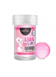 Лубрикант на силиконовой основе с эффектом вибрации Xana Loka Hot Ball (2 шарика по 3 гр.) - HotFlowers - купить с доставкой в Костроме