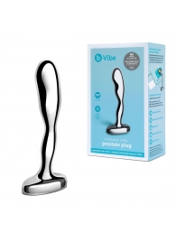 Стальной стимулятор простаты Stainless Steel Prostate Plug - 11,5 см. - b-Vibe - в Костроме купить с доставкой