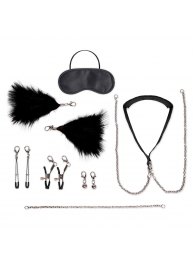 Большой эротический набор из 12 предметов Interchangeable Collar   Nipple Clips Set - Lux Fetish - купить с доставкой в Костроме