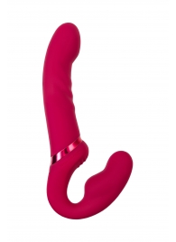 Малиновый безремневой страпон Lapis - 23 см. - Lovense - купить с доставкой в Костроме