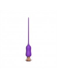 Фиолетовый тонкий стимулятор Nipple Vibrator - 23 см. - I-MOON - купить с доставкой в Костроме