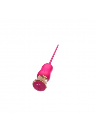 Розовый тонкий стимулятор Nipple Vibrator - 23 см. - I-MOON - купить с доставкой в Костроме