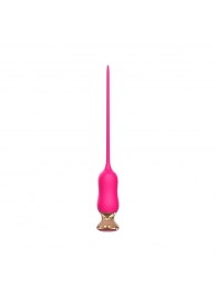 Розовый тонкий стимулятор Nipple Vibrator - 23 см. - I-MOON - купить с доставкой в Костроме