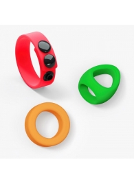 Набор из 3 разноцветных эрекционных колец Kit Neon Ring - Love to Love - в Костроме купить с доставкой