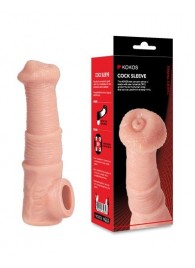 Телесная фантазийная насадка на член Cock Sleeve Size M - KOKOS - в Костроме купить с доставкой