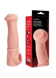 Телесная фантазийная насадка на член Cock Sleeve Size L - KOKOS - в Костроме купить с доставкой