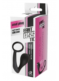 Черное эрекционное кольцо с анальной пробкой Anal Plug With Cockring - Dream Toys - в Костроме купить с доставкой
