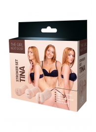 Набор из 3 мастурбаторов The Girl Next Door Tina - Dream Toys - в Костроме купить с доставкой