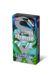Презервативы Sagami Xtreme Mint с ароматом мяты - 10 шт. - Sagami - купить с доставкой в Костроме