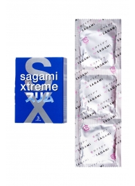 Розовые презервативы Sagami Xtreme FEEL FIT 3D - 3 шт. - Sagami - купить с доставкой в Костроме