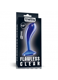 Синяя анальная втулка Flawless Clear Prostate Plug 6.0 - 15 см. - Lovetoy - в Костроме купить с доставкой