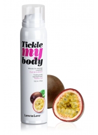 Массажная хрустящая пенка Tickle my body с ароматом маракуйи - 150 мл. - Love to Love - купить с доставкой в Костроме